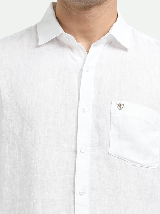 Men’s Premium Linen Casual Shirt – White