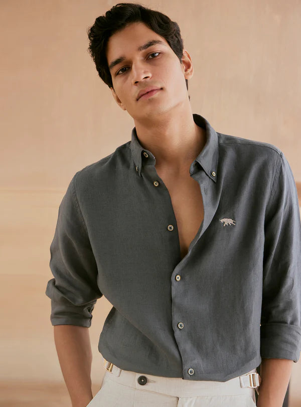Liberty Navy Linen Shirt