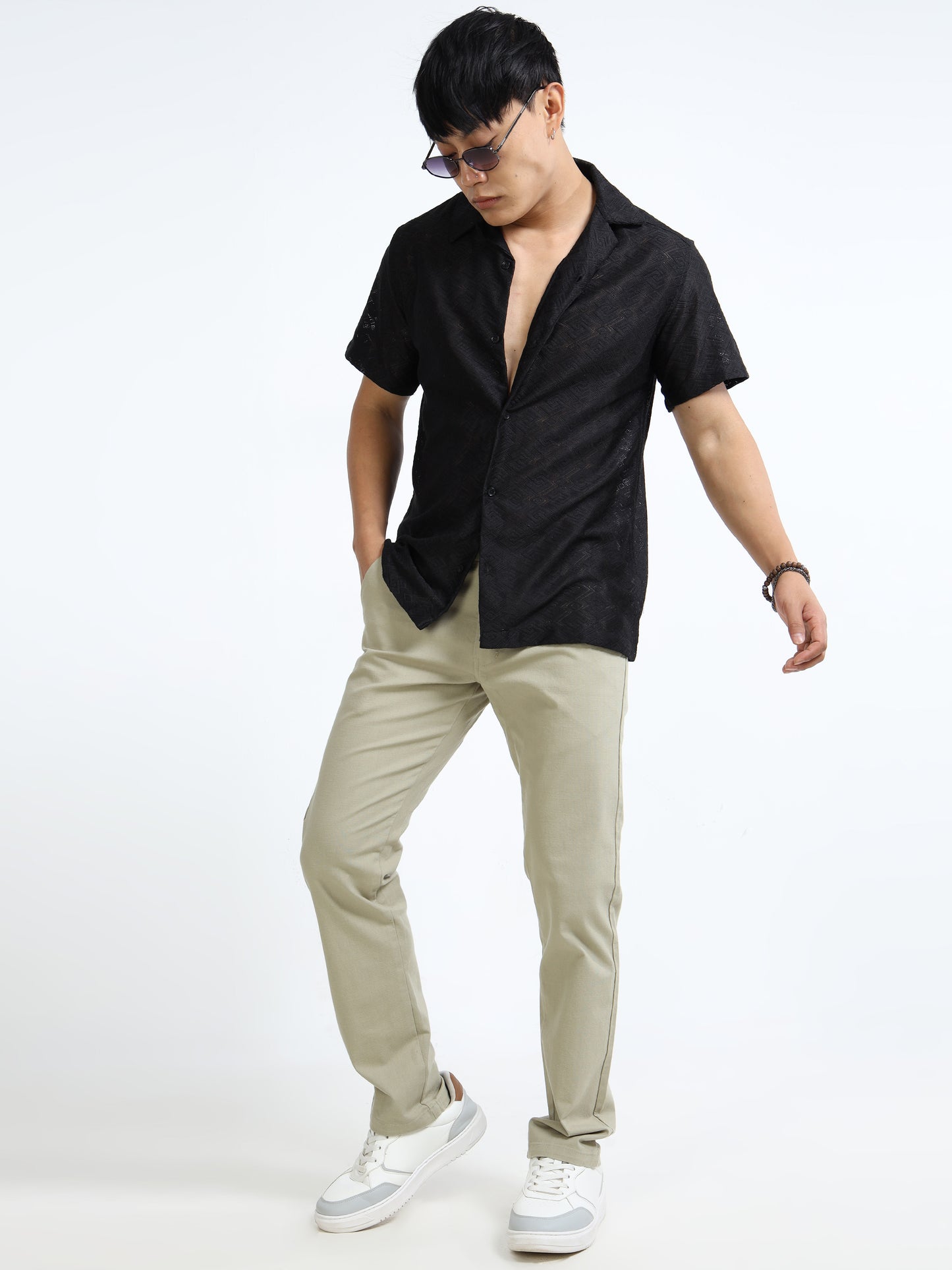 Men’s Slim Fit Beige Cotton Linen Trousers – Versatile Casual Pants