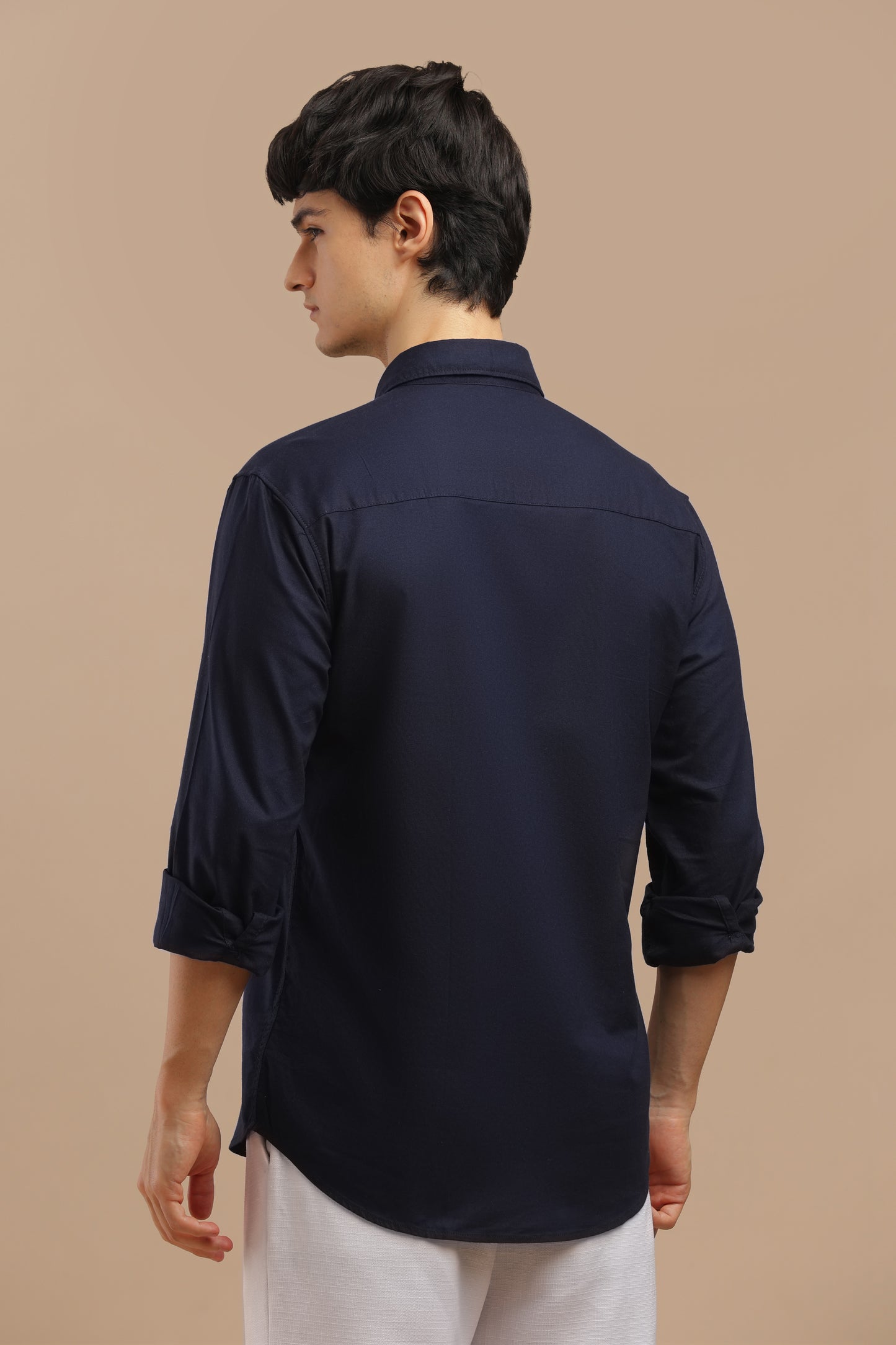 Men’s Premium Oxford Cotton Shirt – Navy Blue