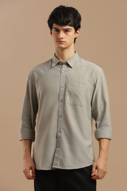 Men’s Premium Oxford Cotton Shirt – Light Grey