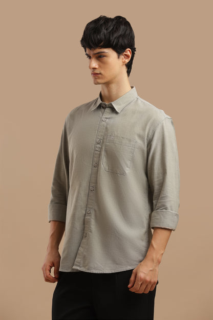 Men’s Premium Oxford Cotton Shirt – Light Grey