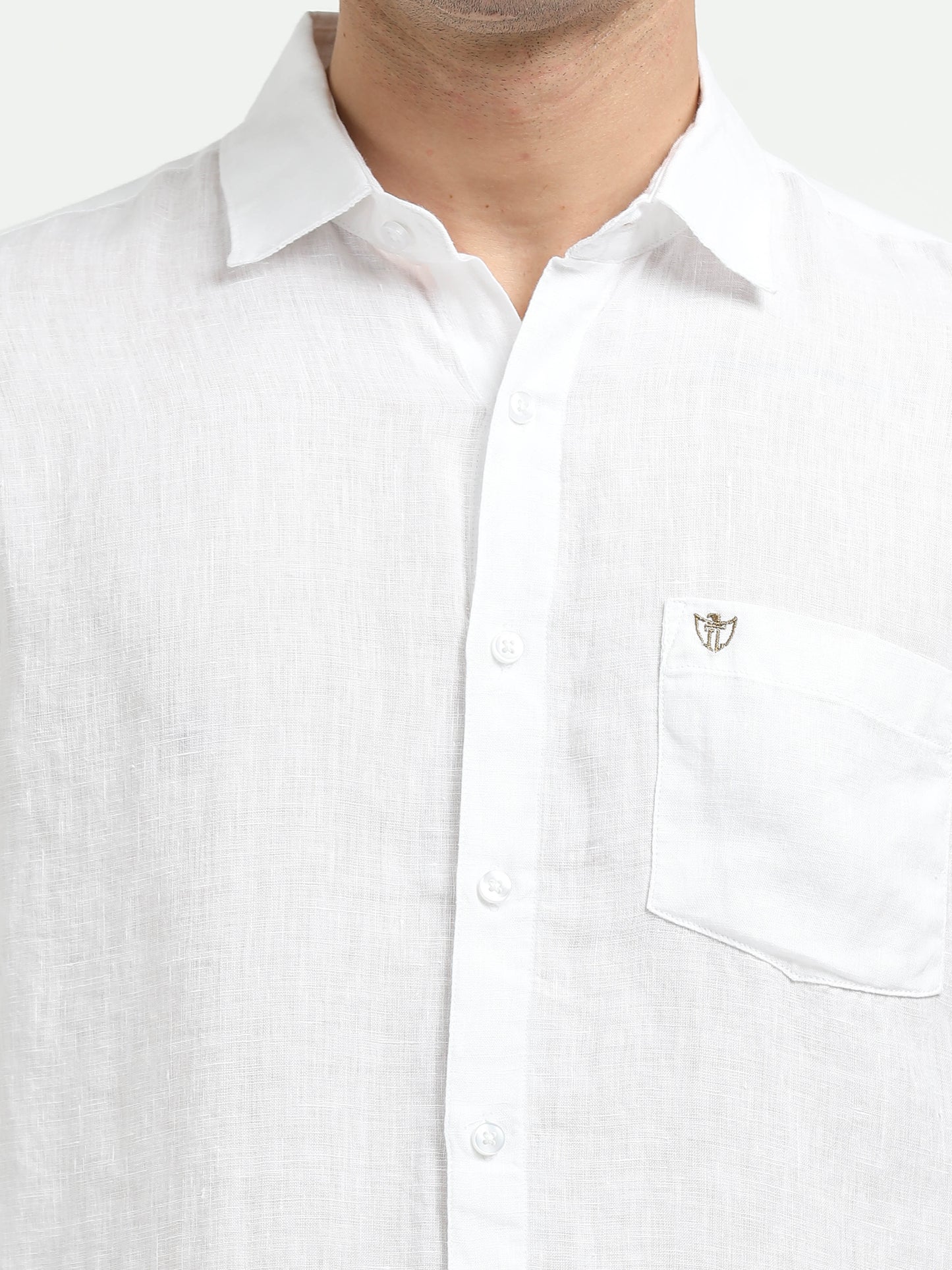 Men’s Premium Linen Casual Shirt – White