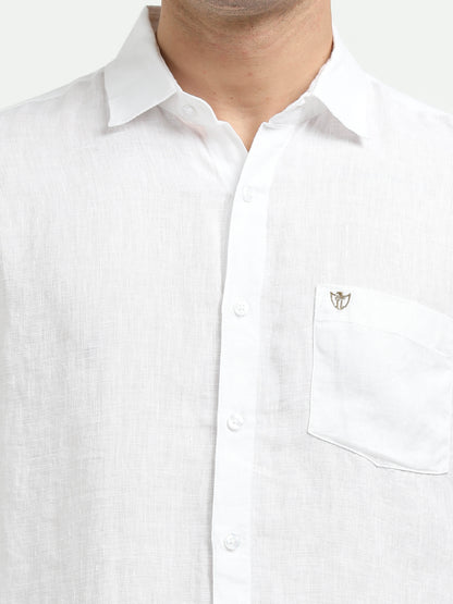 Men’s Premium Linen Casual Shirt – White