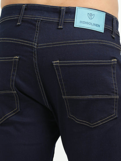 Men’s Slim Fit Denim Jeans – Dark Blue