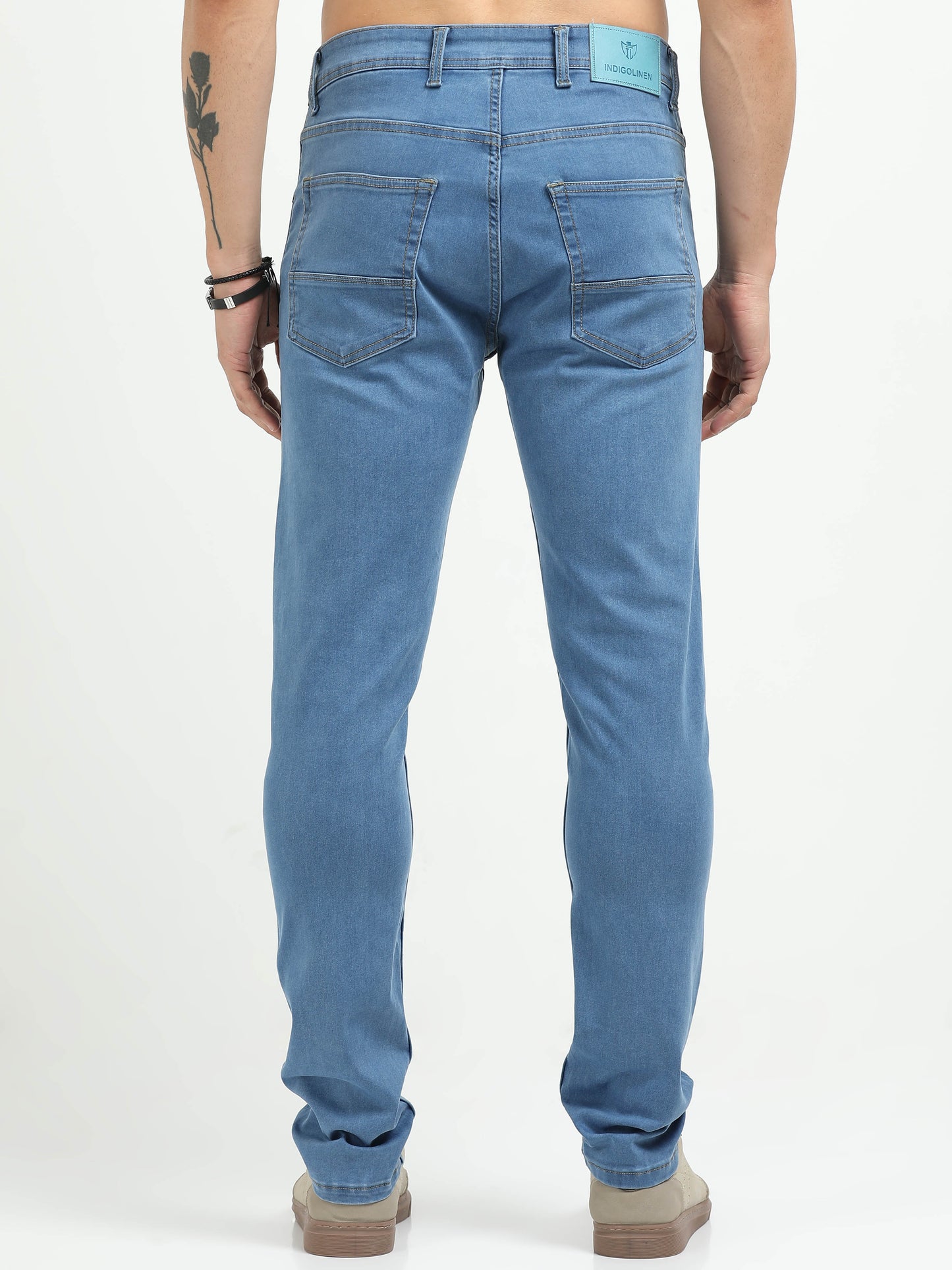 Men’s Slim Fit Denim Jeans – Light Blue