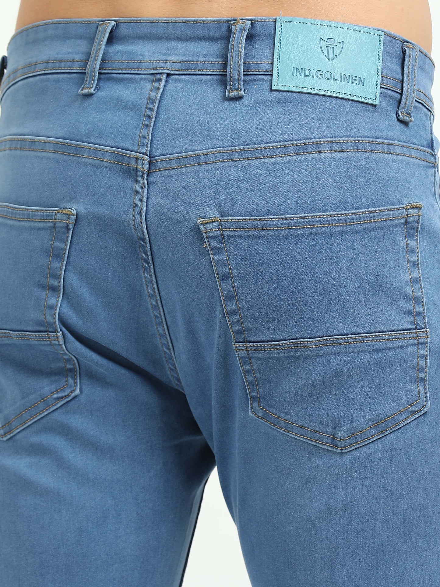 Men’s Slim Fit Denim Jeans – Light Blue