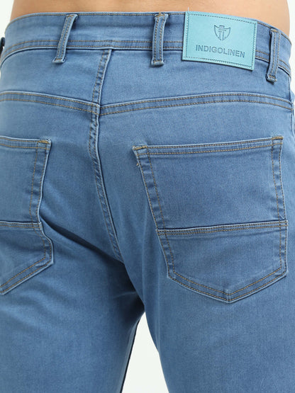 Men’s Slim Fit Denim Jeans – Light Blue