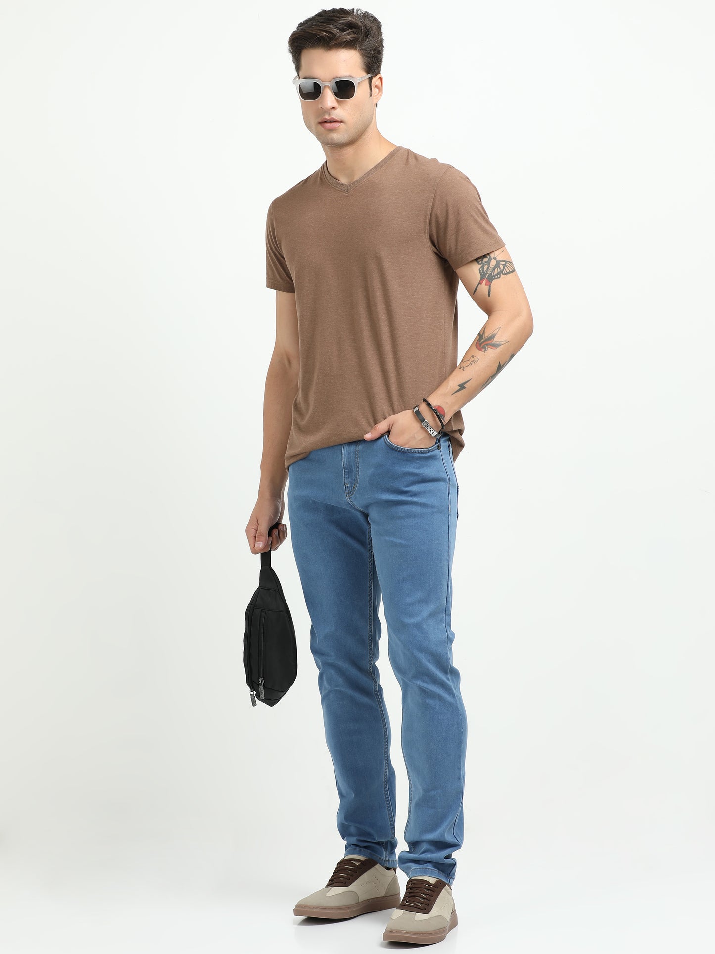 Men’s Slim Fit Denim Jeans – Light Blue